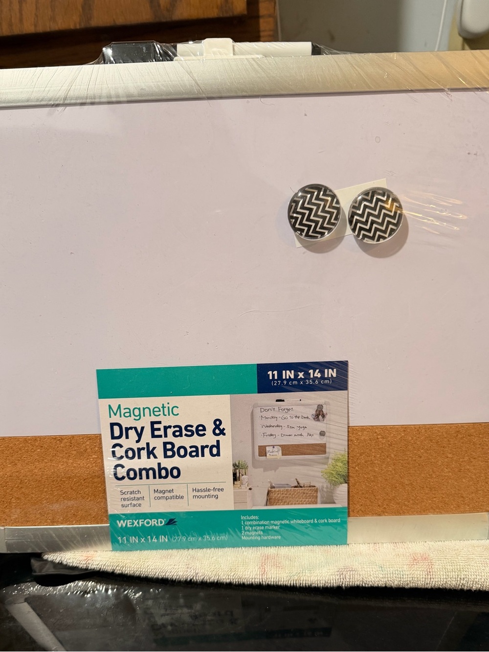 Magnetic Dry Erase & Cork Board Combo - White with Cork